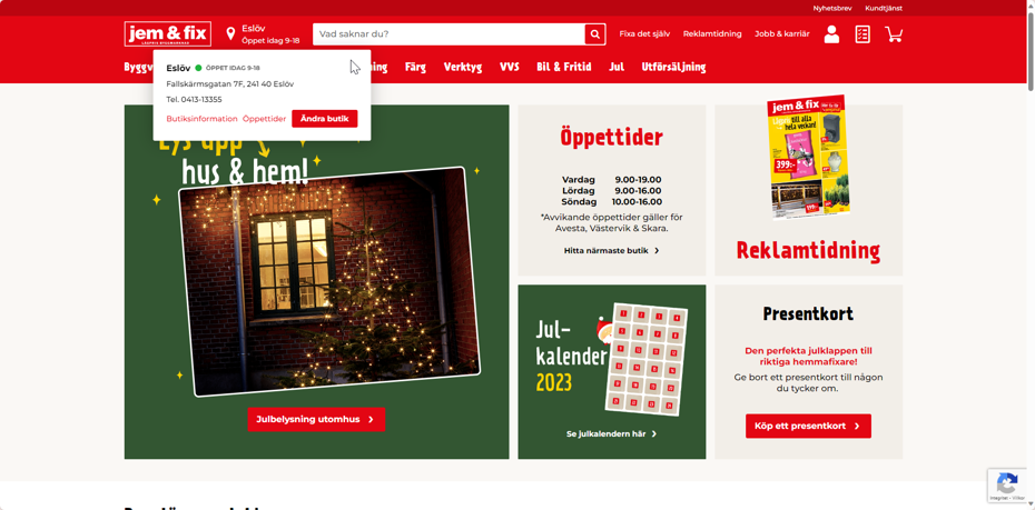 Ny hemsida - startsida