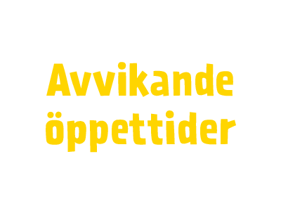 Avvikande öppettider 3-4 oktober 2026