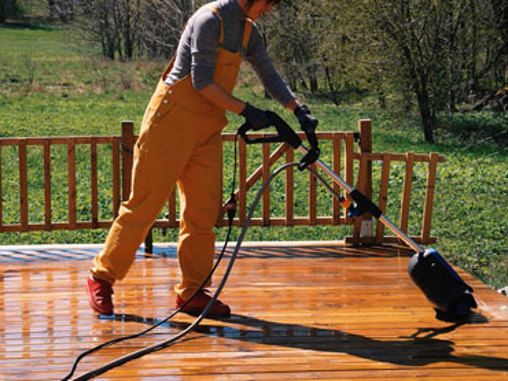 Smidig terrassrengöring