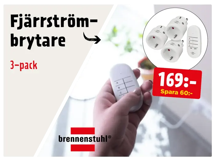 Fjärrströmbrytare Brennenstuhl 169:-