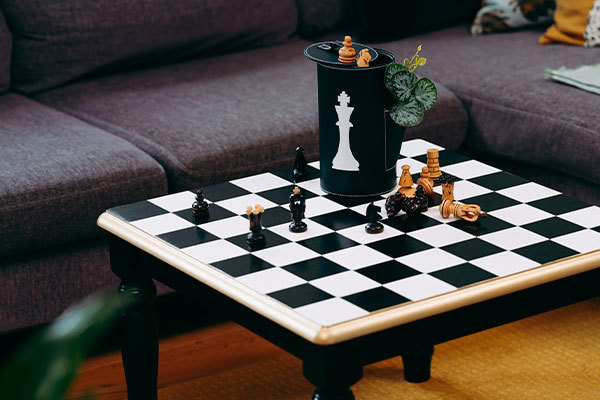 Schackrutigt spelbord