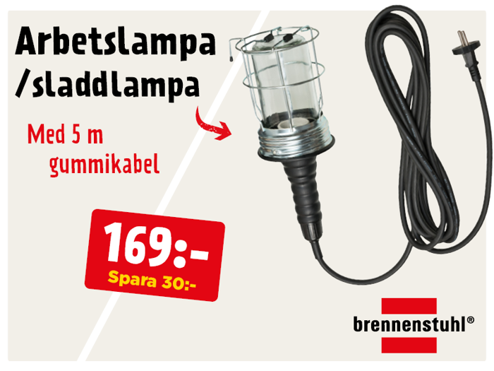 Sladdlampa Brennenstuhl 169:-