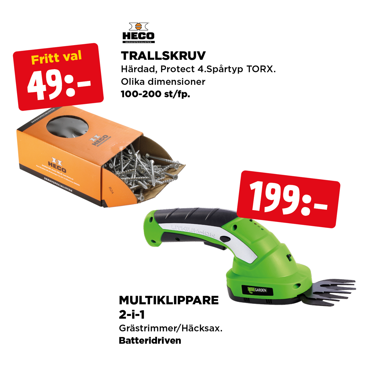 TV-kampanj trallskruv multiklippare
