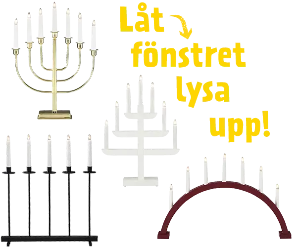 Låt fönstret lysa upp med adventsljusstakar