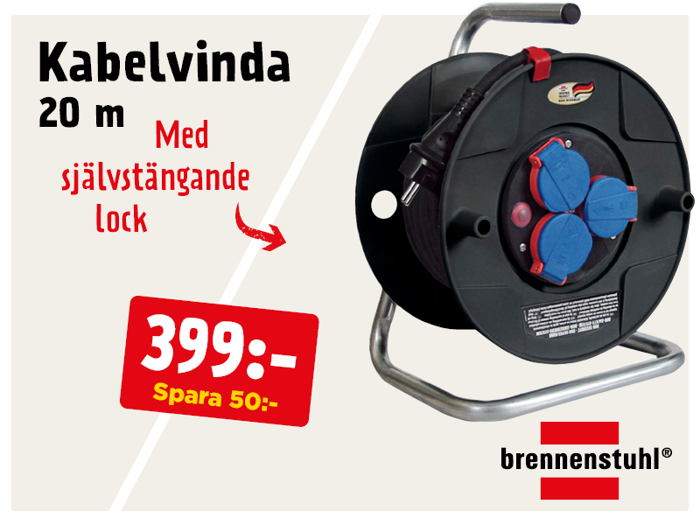 Kabelvinda Brennenstuhl 399:-