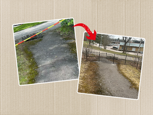 Staket till bangolfklubb