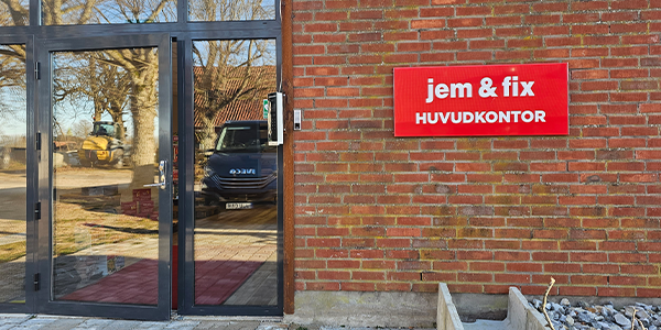 jem & fix Huvudkontor Svalöv Entré