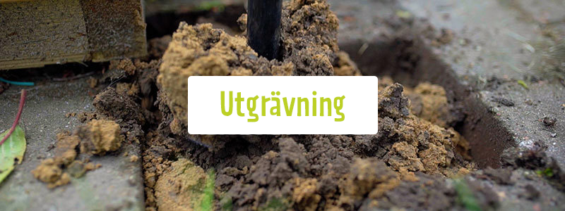 Montera vindskydd - utgrävning