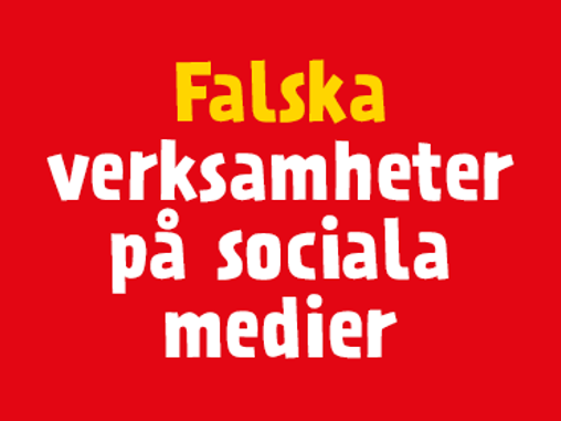 Falska verksamheter på sociala medier