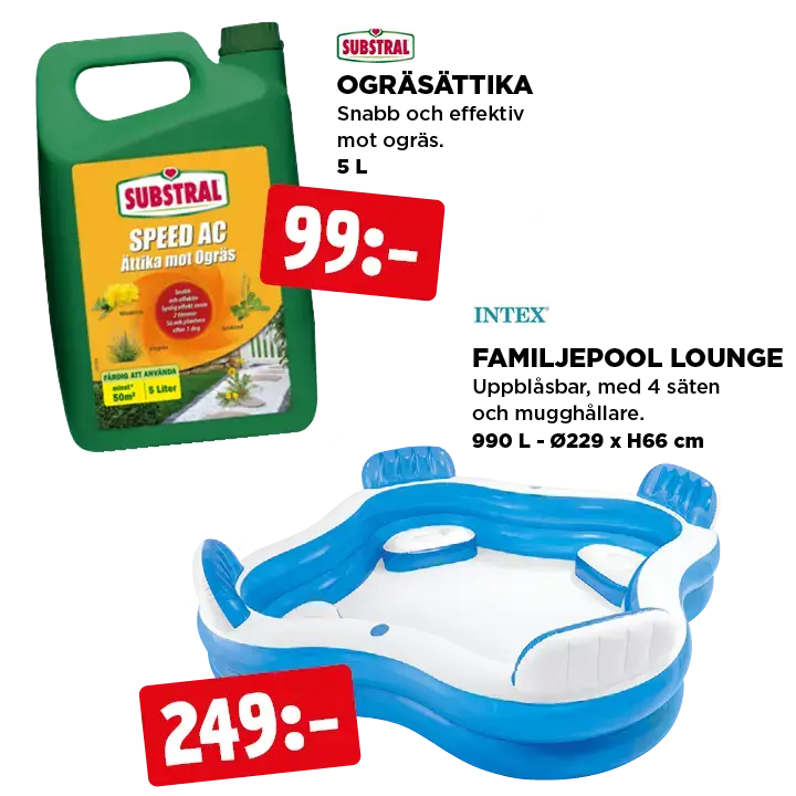 Kampanjpris ogräsättika och pool